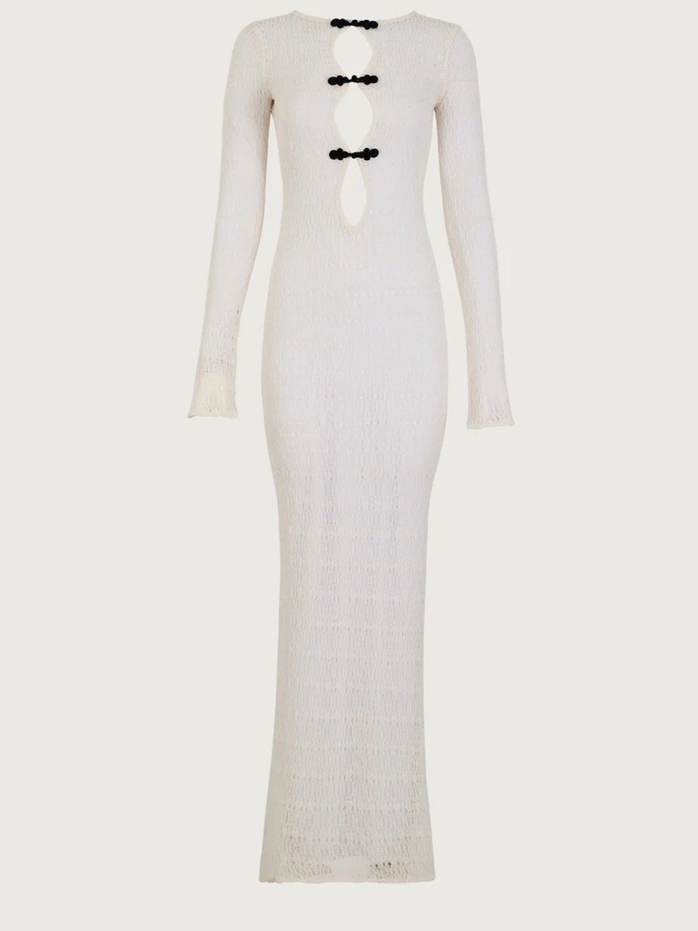 Ivory keyhole, crochet dress